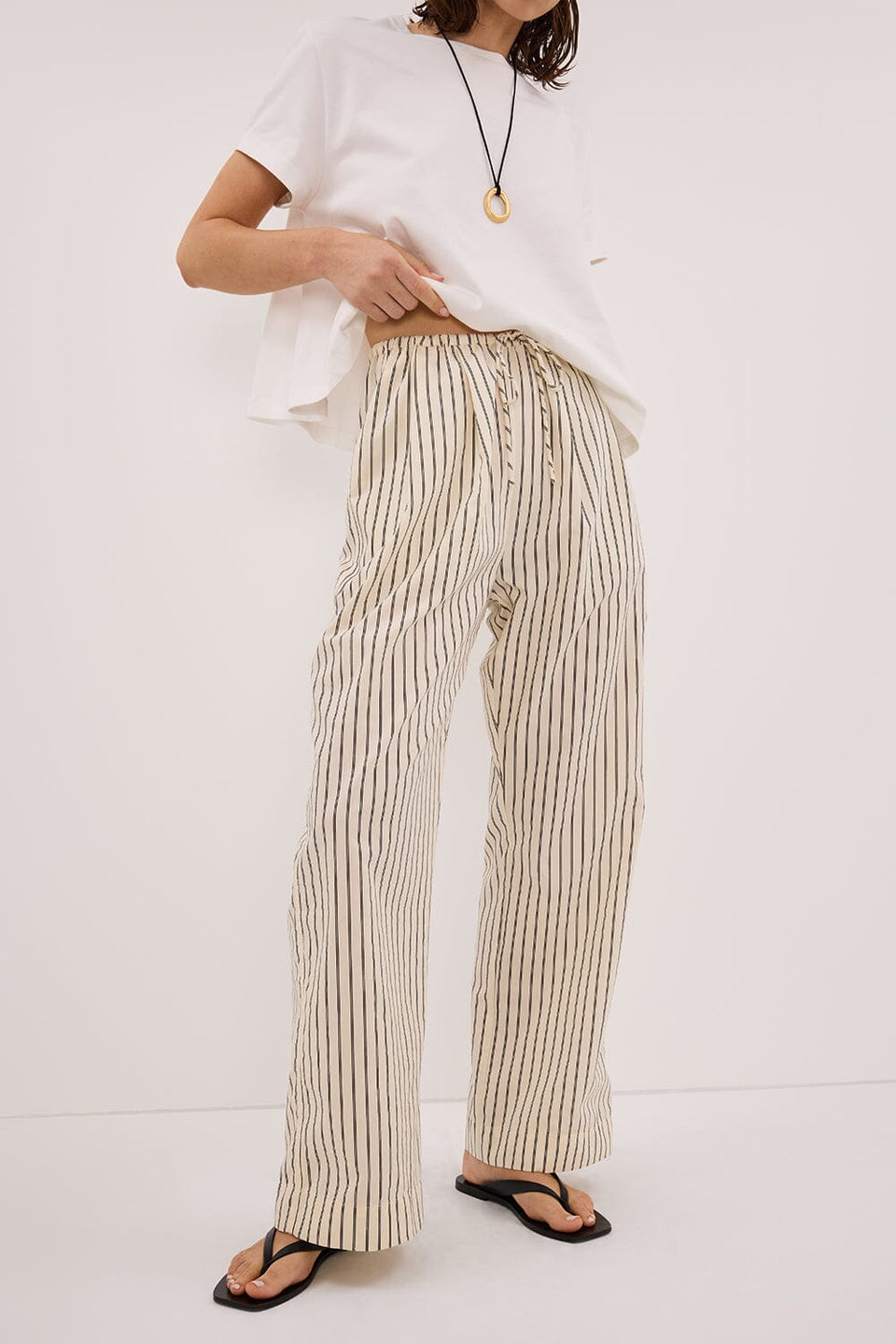 SABLE CREAM SILK BLEND PANT Clothing DISSH Boutiques 