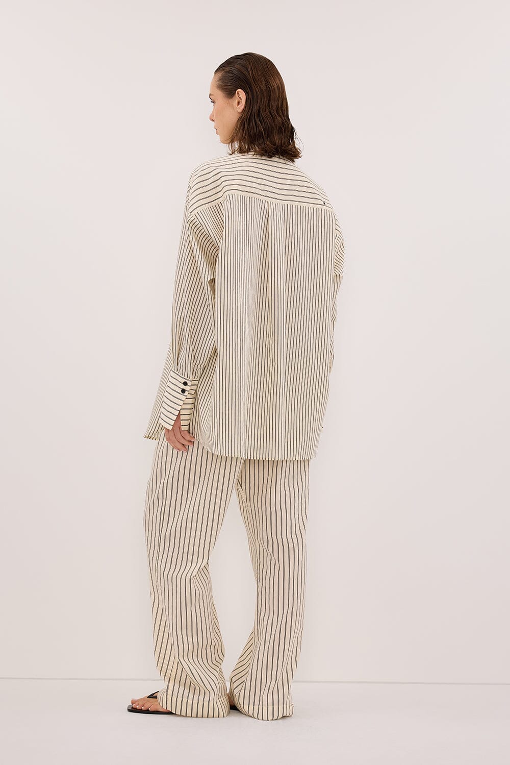 SABLE CREAM SILK BLEND PANT Clothing DISSH Boutiques 