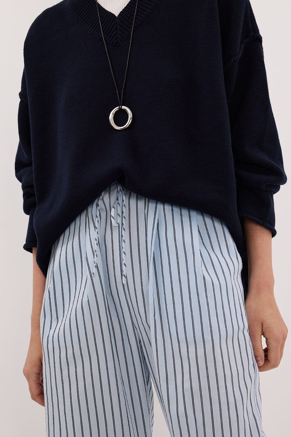 SABLE ICE BLUE SILK BLEND PANT