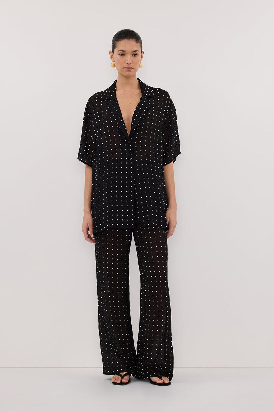 VANESSA BLACK SPOT PANT Clothing DISSH Boutiques 