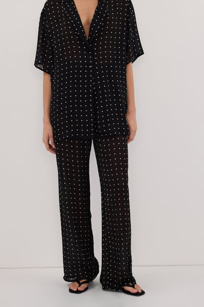 Aude wearing VANESSA BLACK SPOT PANT