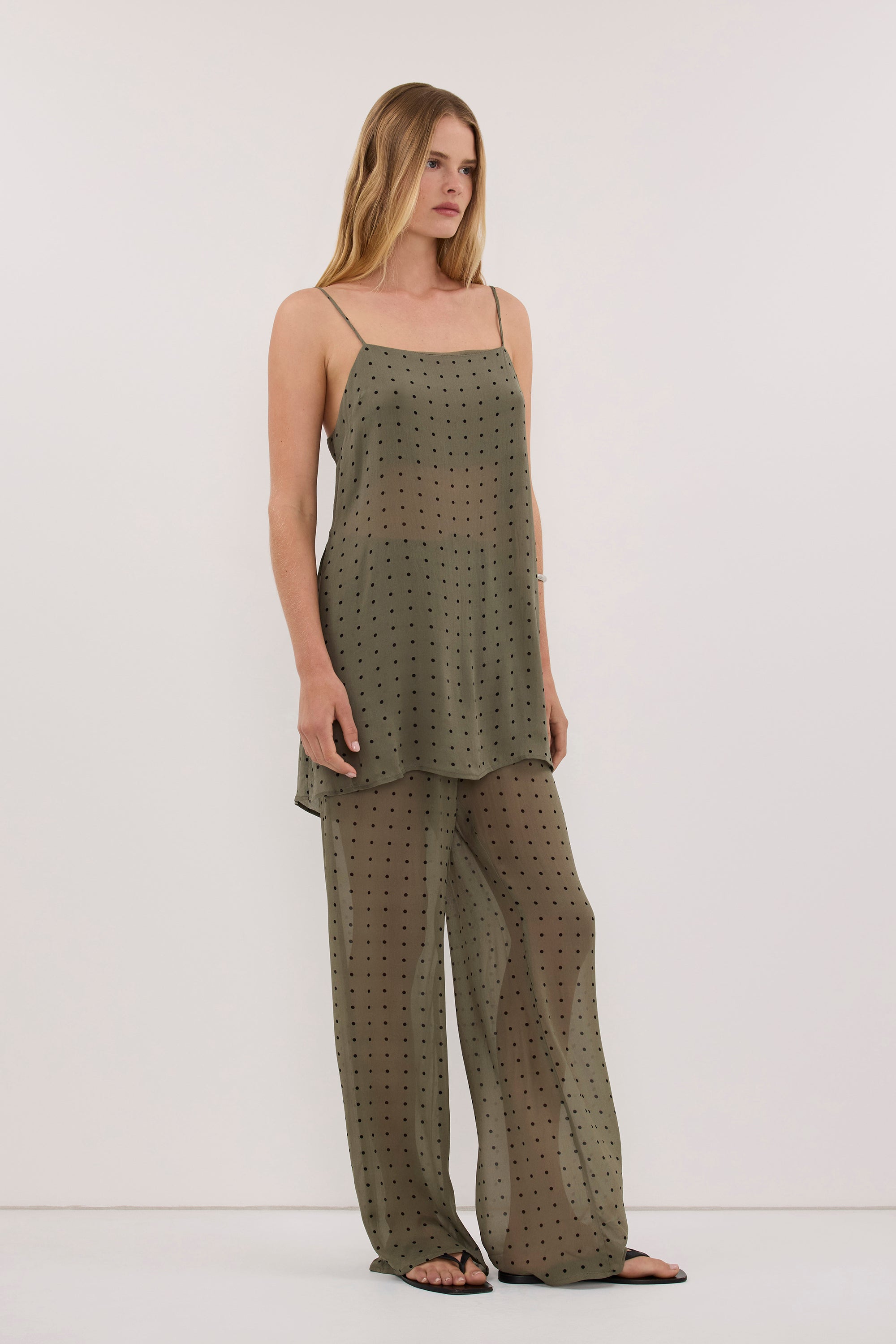 VANESSA KHAKI SPOT PANT
