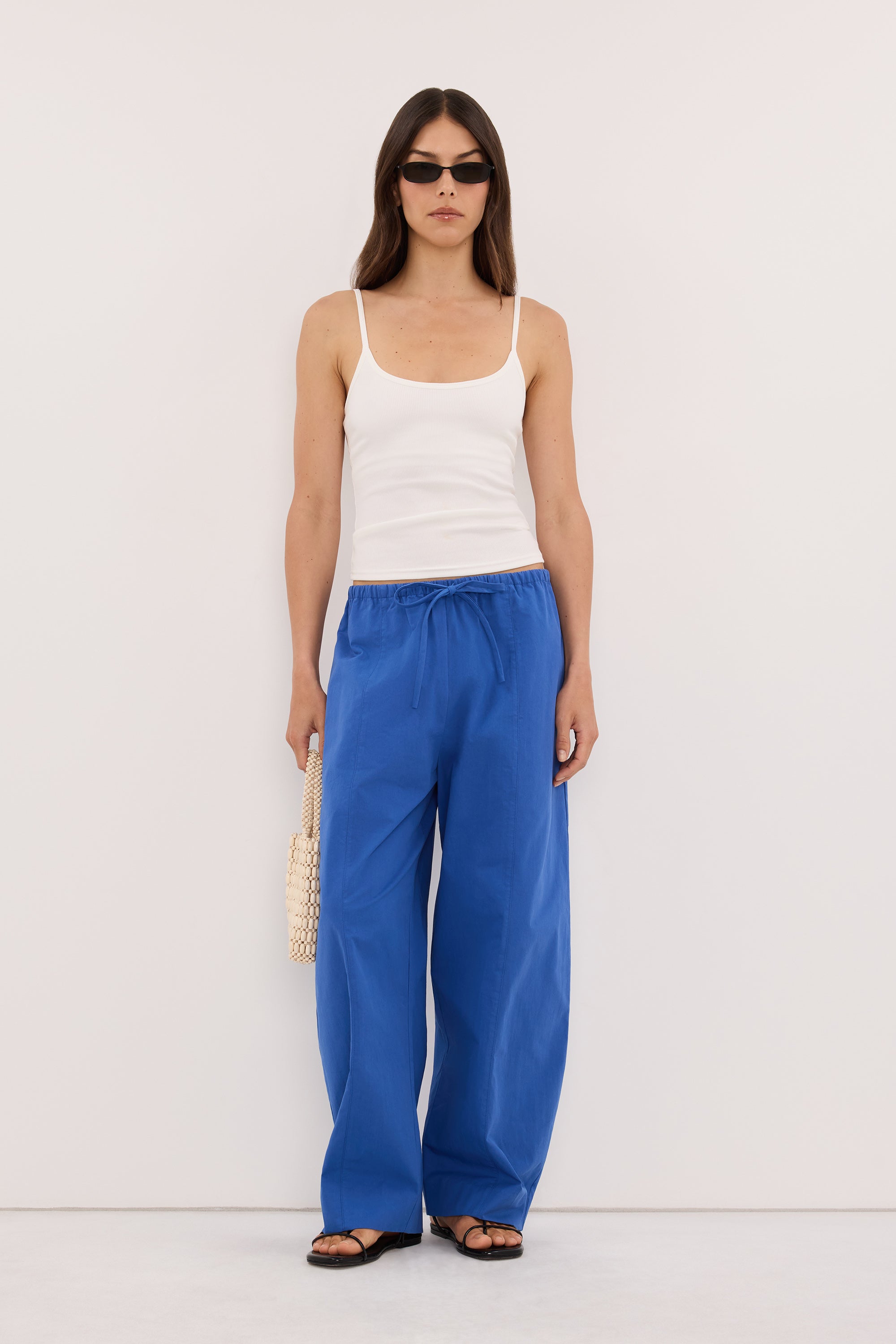 SCOUT COBALT COTTON BARREL LEG PANT