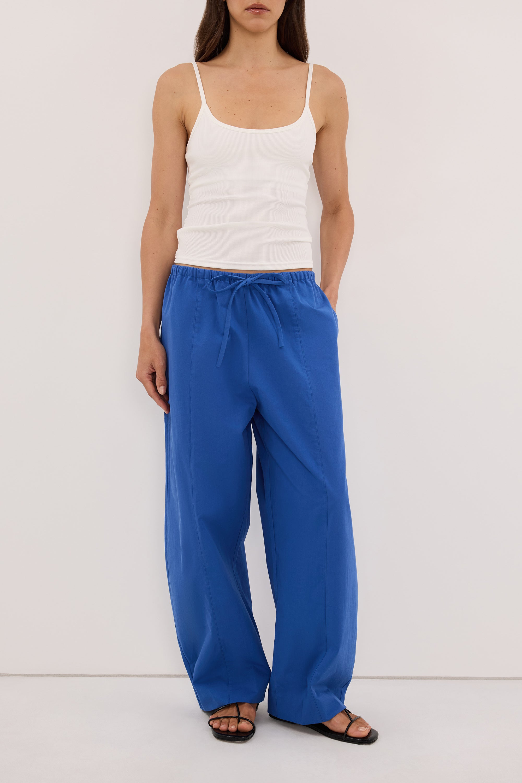 SCOUT COBALT COTTON BARREL LEG PANT