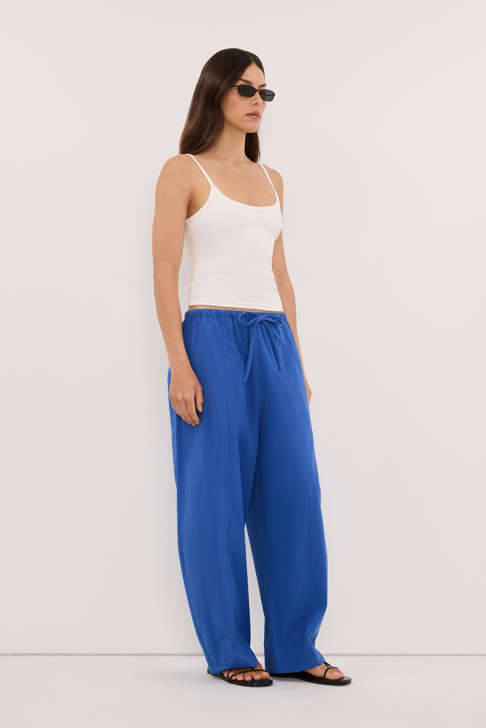 SCOUT COBALT COTTON BARREL LEG PANT