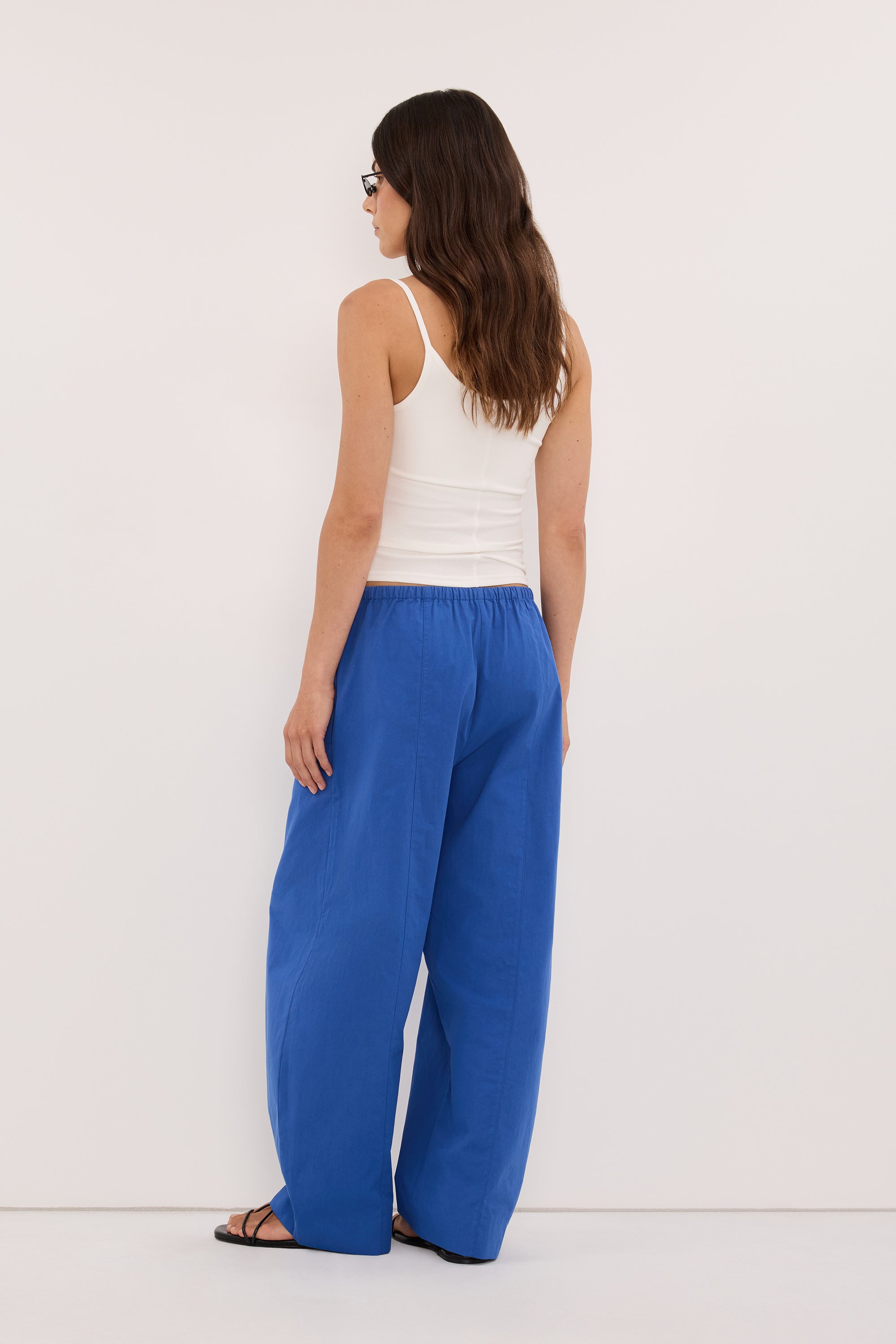 SCOUT COBALT COTTON BARREL LEG PANT