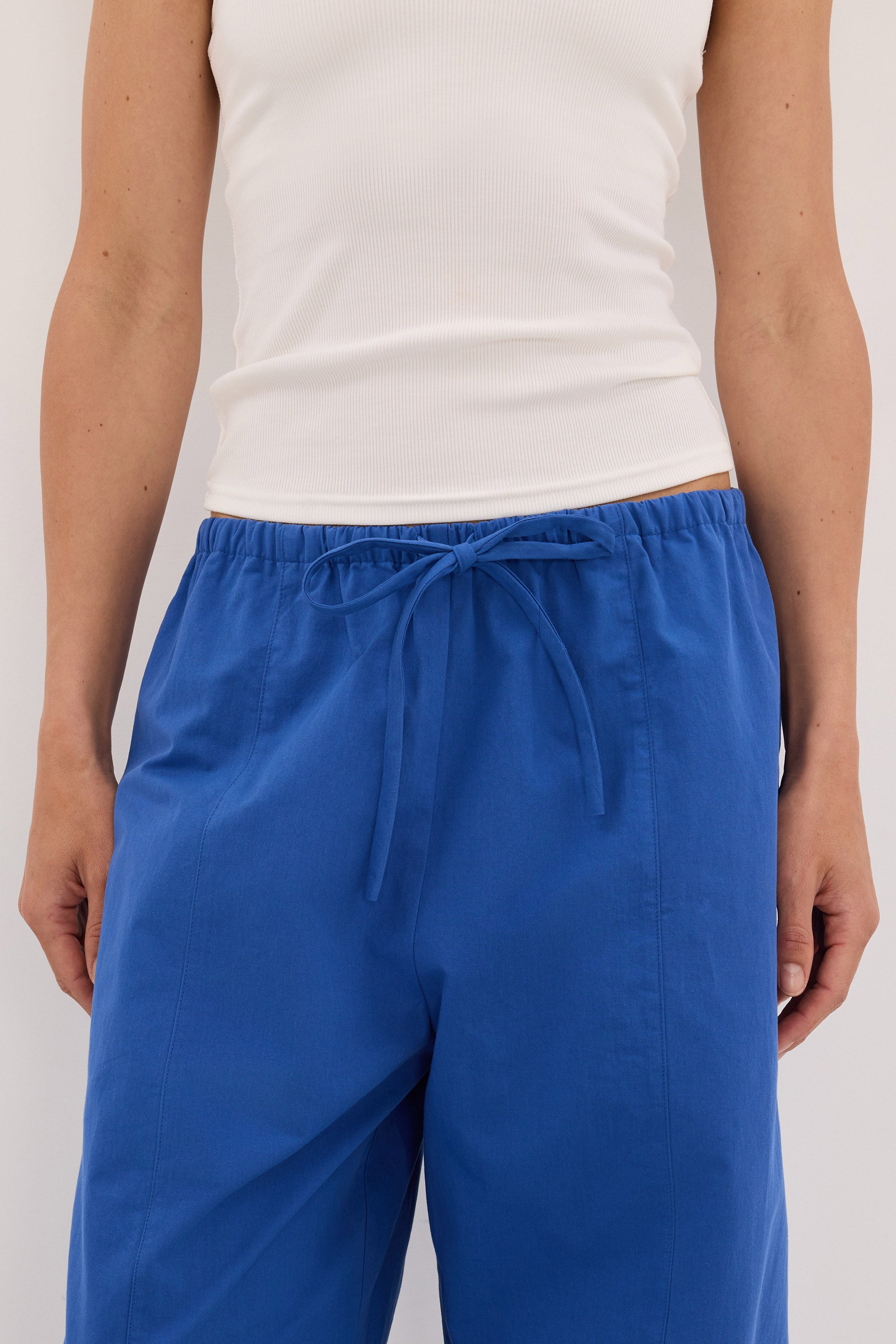 SCOUT COBALT COTTON BARREL LEG PANT