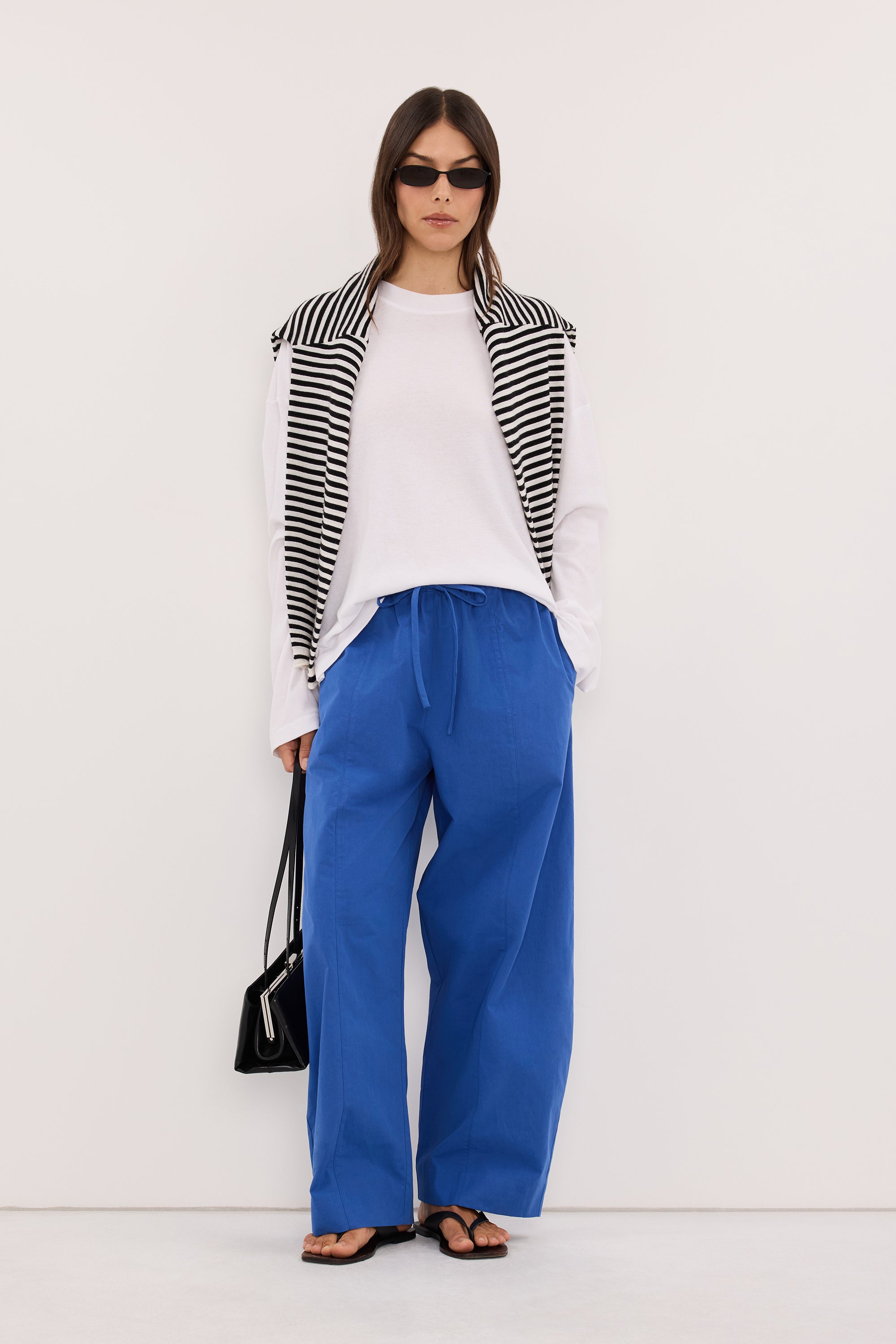 SCOUT COBALT COTTON BARREL LEG PANT