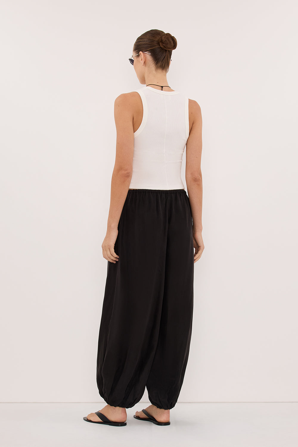 FRANCIS BLACK CUPRO BALLOON PANT