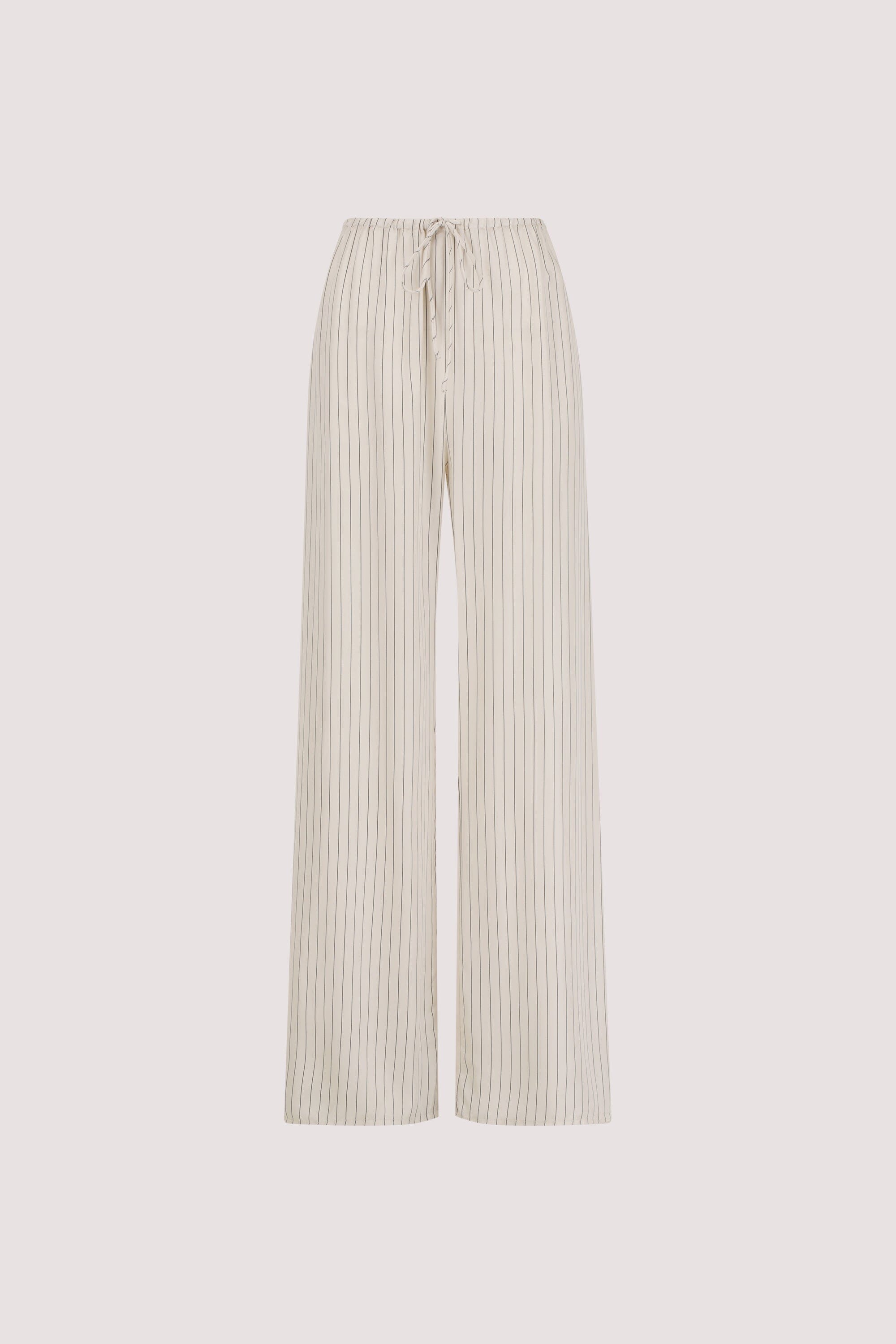 AMARA CREAM STRIPE CUPRO PANT