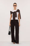 MONIQUE PEAT CHOC TAILORED PANT