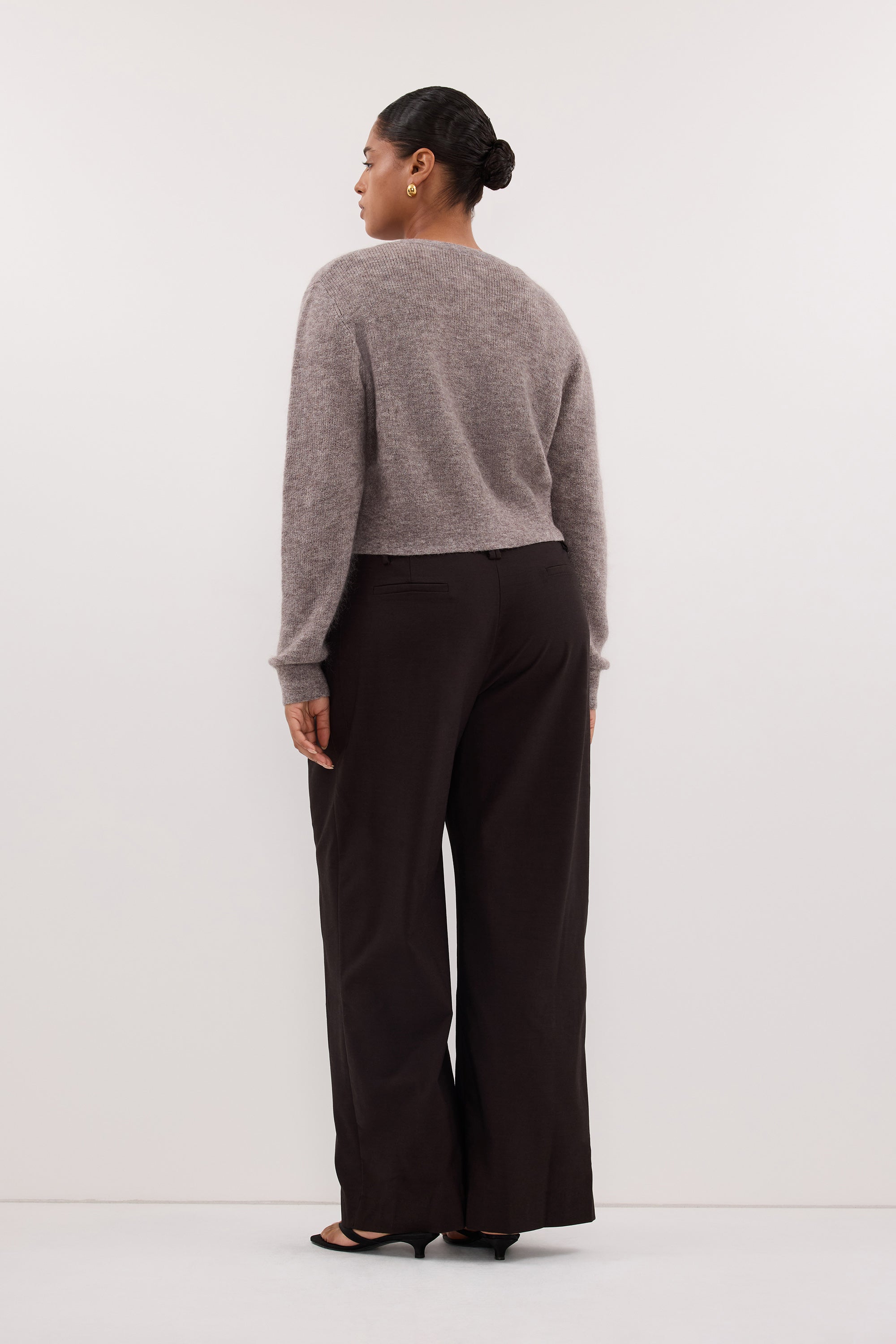 MONIQUE PEAT CHOC TAILORED PANT