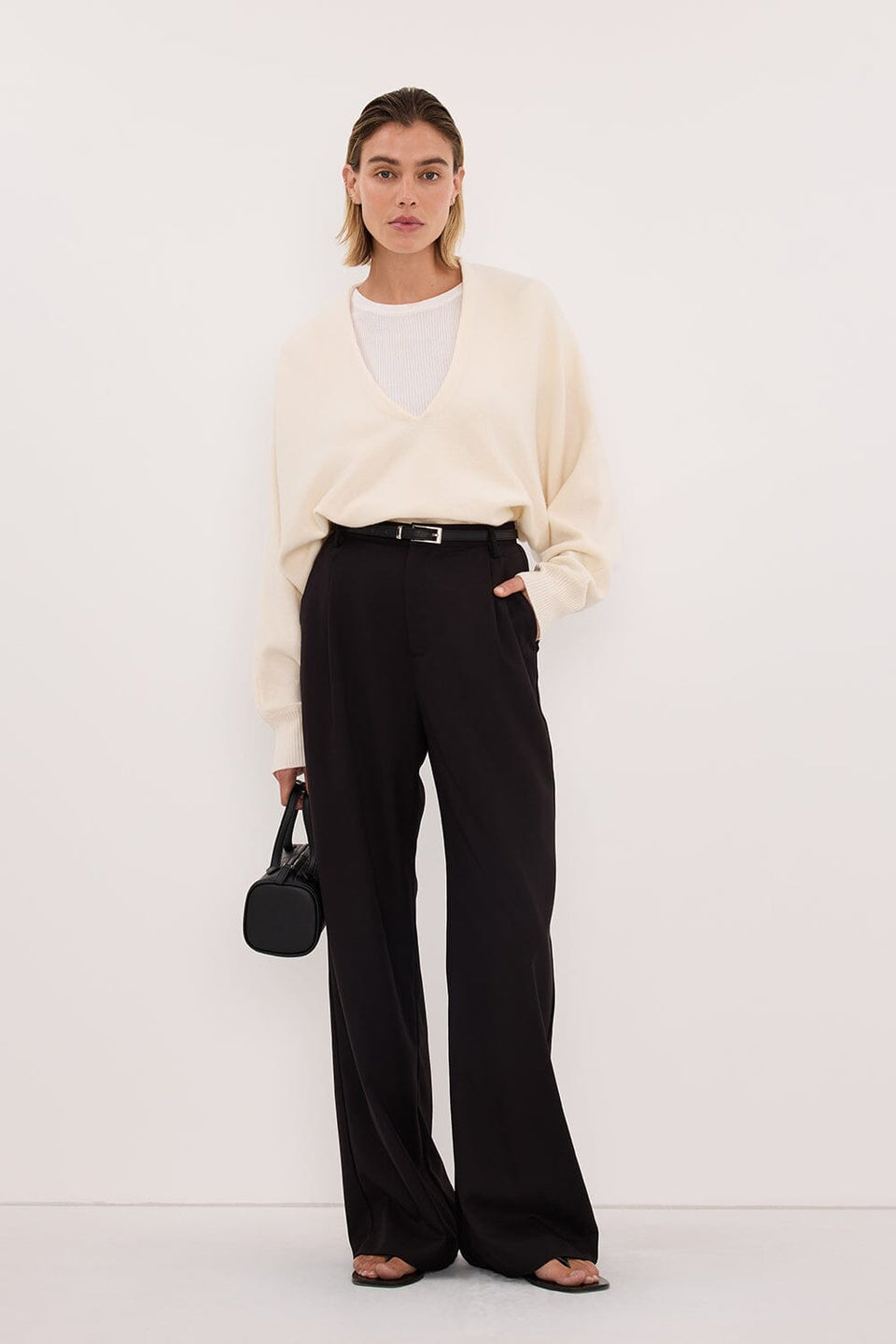 HARLEY BLACK STRAIGHT LEG PANT