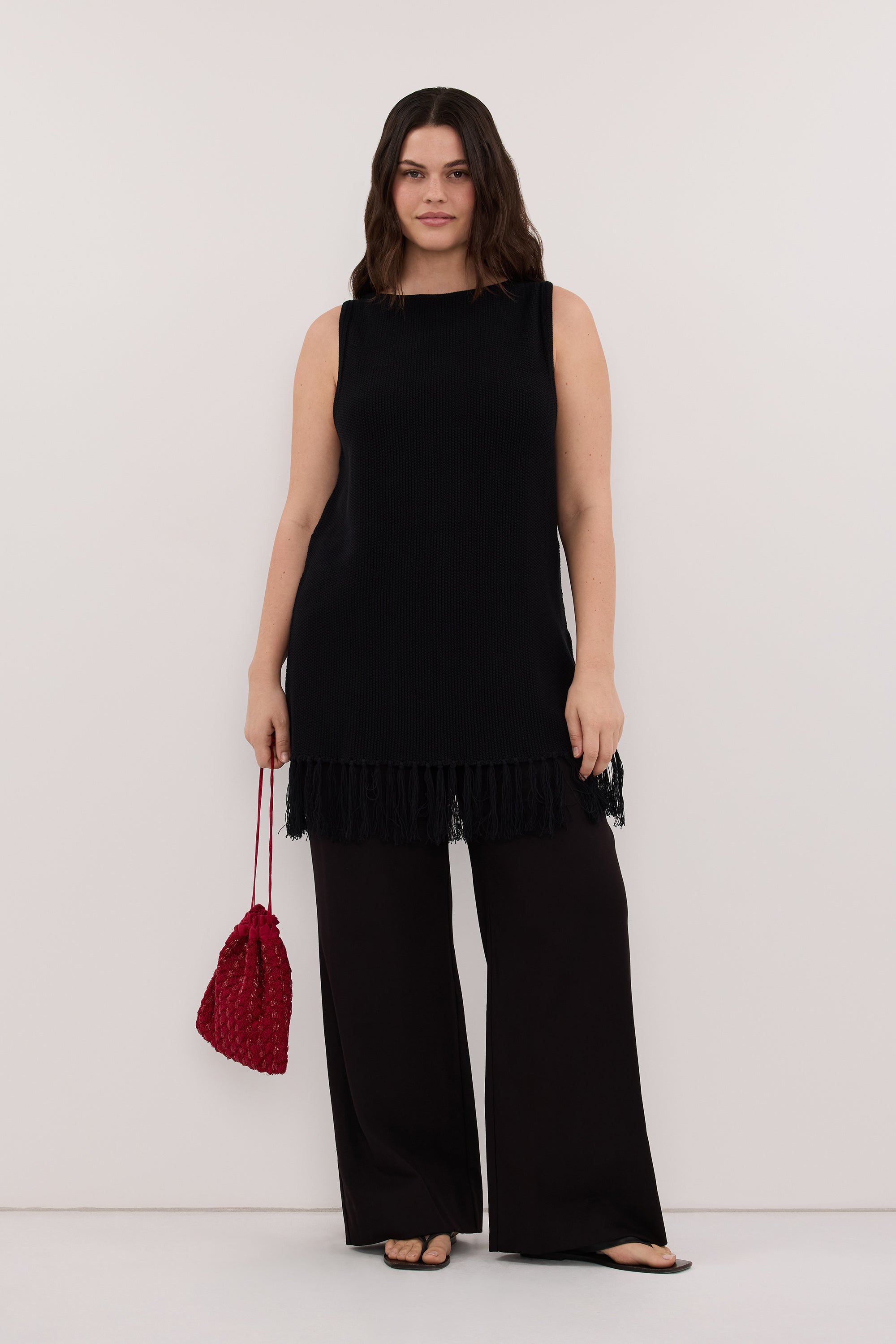HARLEY BLACK STRAIGHT LEG PANT