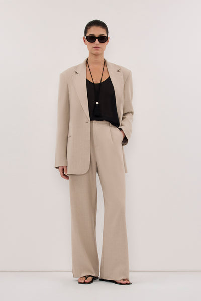 Aude wearing TRINITY OAT TAILORED PANT