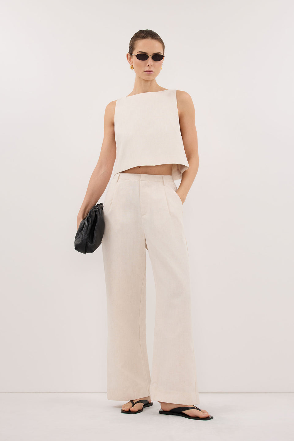 ROSALIE CREAM MARLE TAILORED PANT