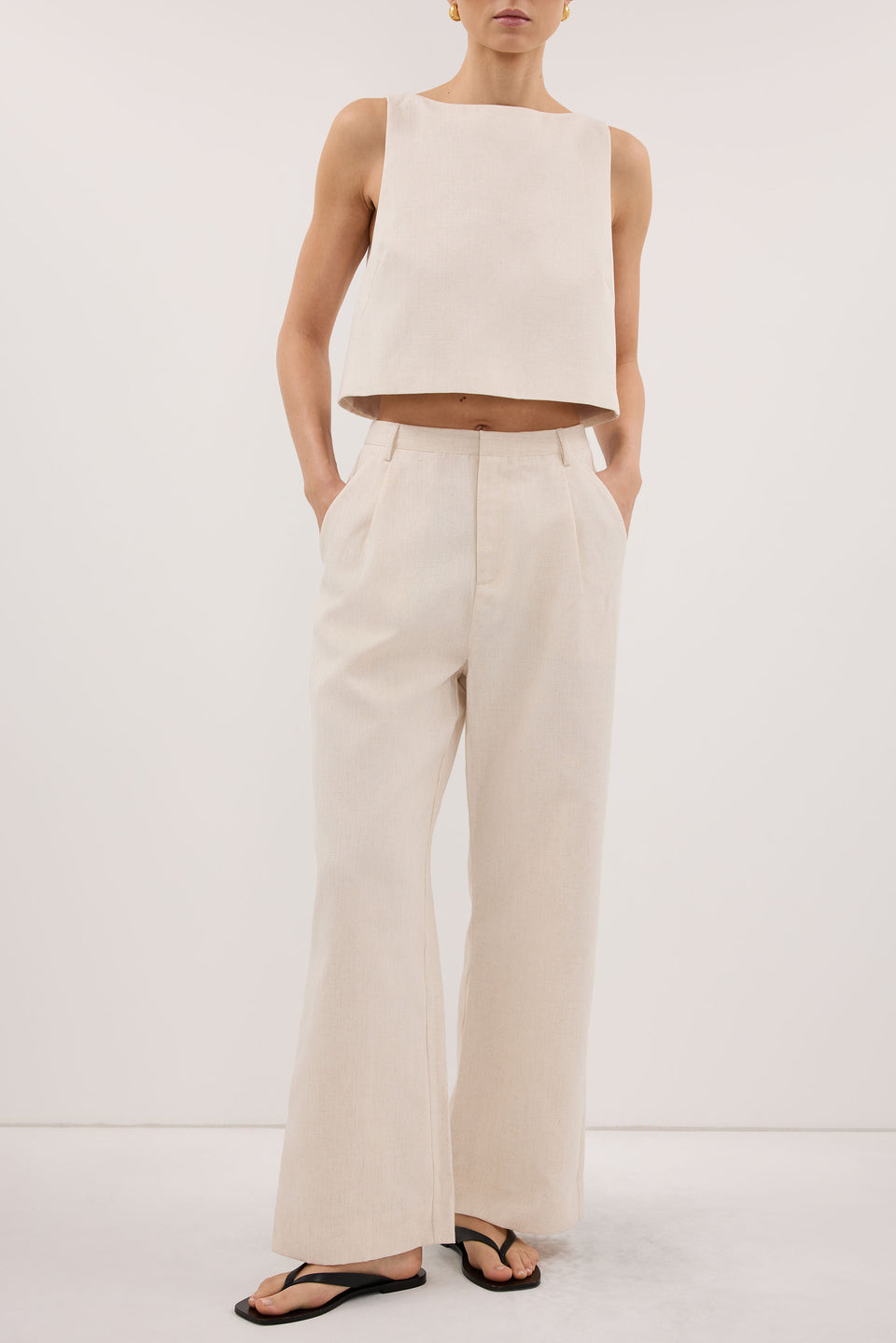 ROSALIE CREAM MARLE TAILORED PANT