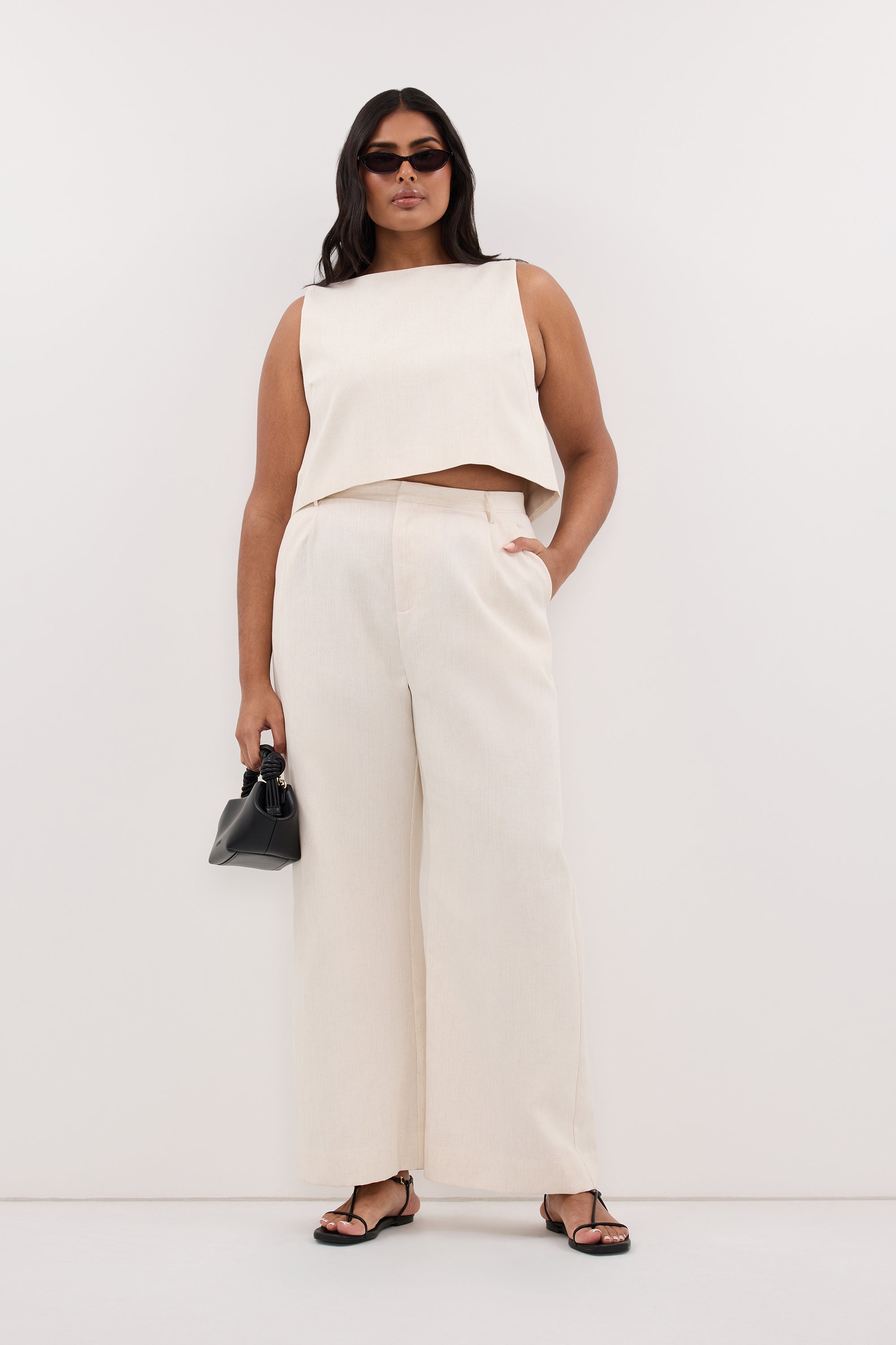 ROSALIE CREAM MARLE TAILORED PANT