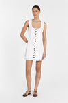 ROSIE WHITE LINEN MINI DRESS