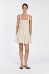 HARRIET SAND LINEN MINI DRESS