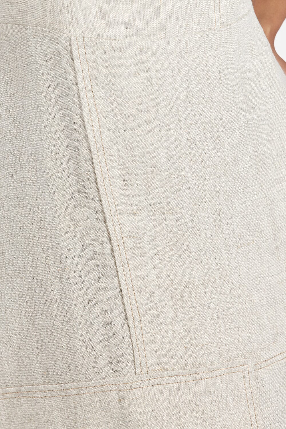CATIE NATURAL PATCHWORK MIDI DRESS Clothing DISSH Boutiques 