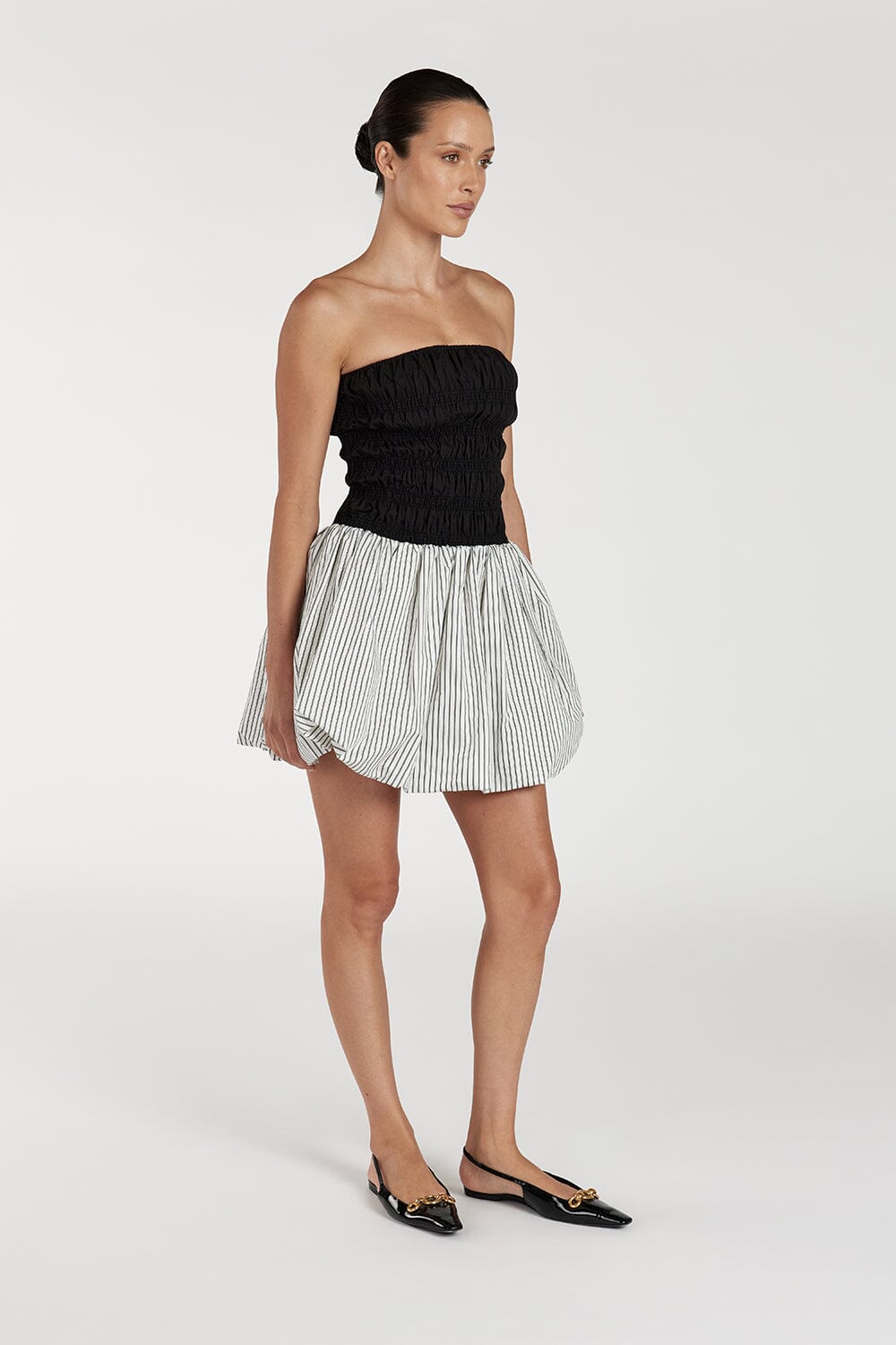STOCKHOLM STRIPE SILK BLEND DRESS Clothing DISSH Boutiques 