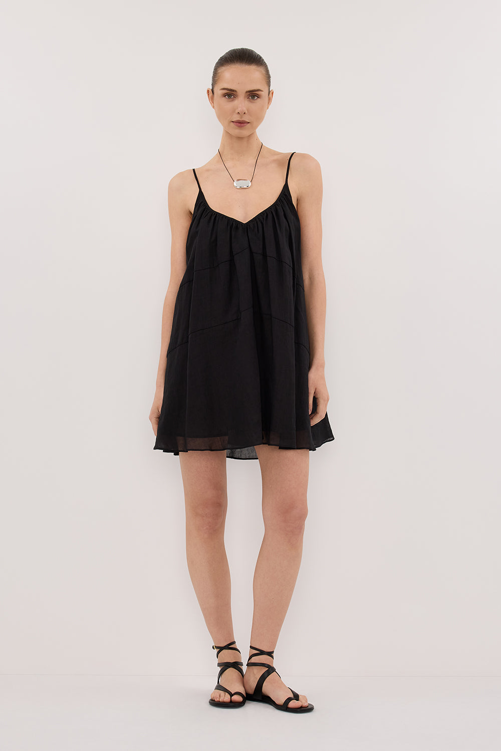KAHN BLACK RAMIE MINI DRESS Clothing DISSH Boutiques 6 BLACK 