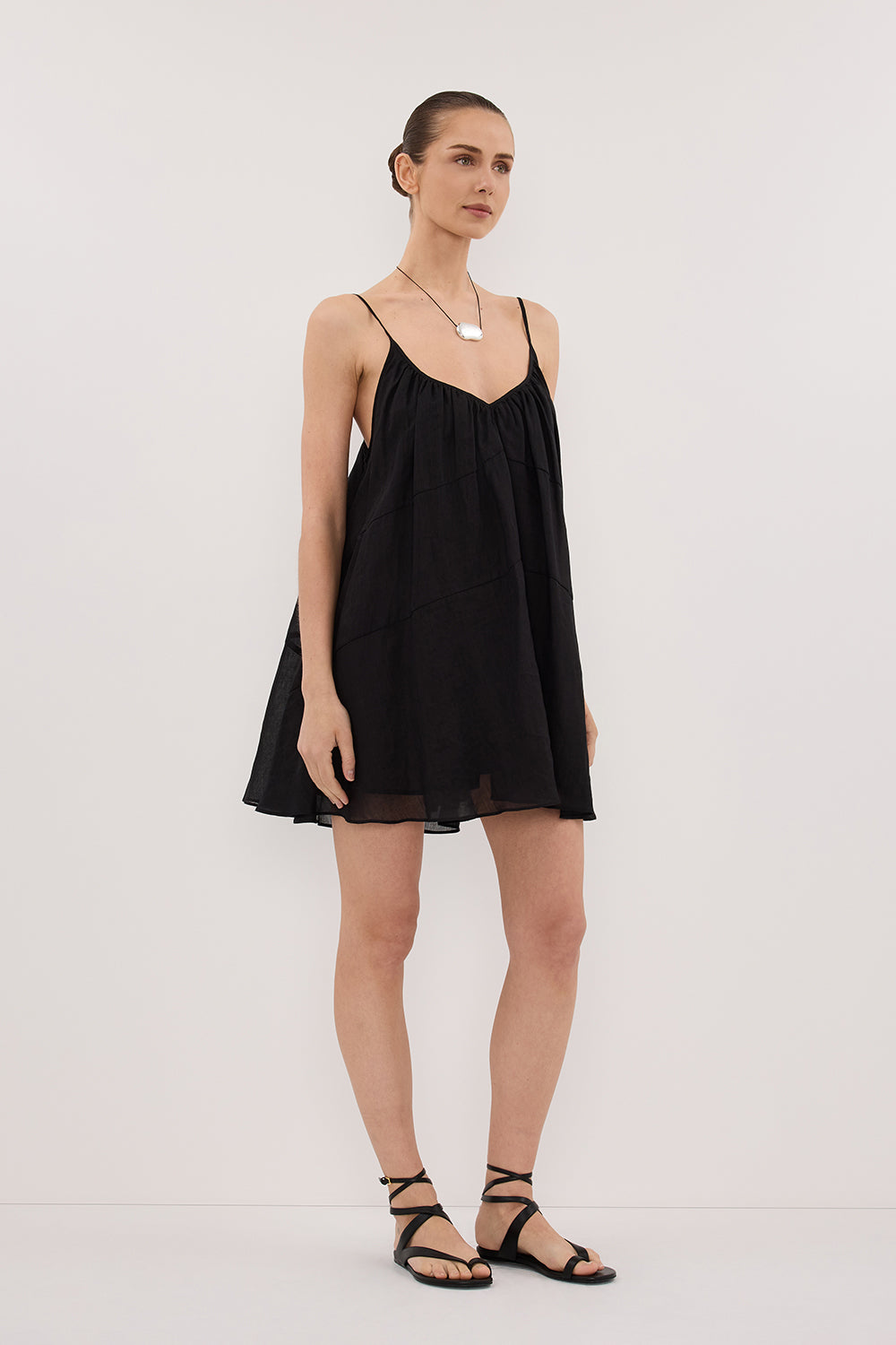 KAHN BLACK RAMIE MINI DRESS Clothing DISSH Boutiques 