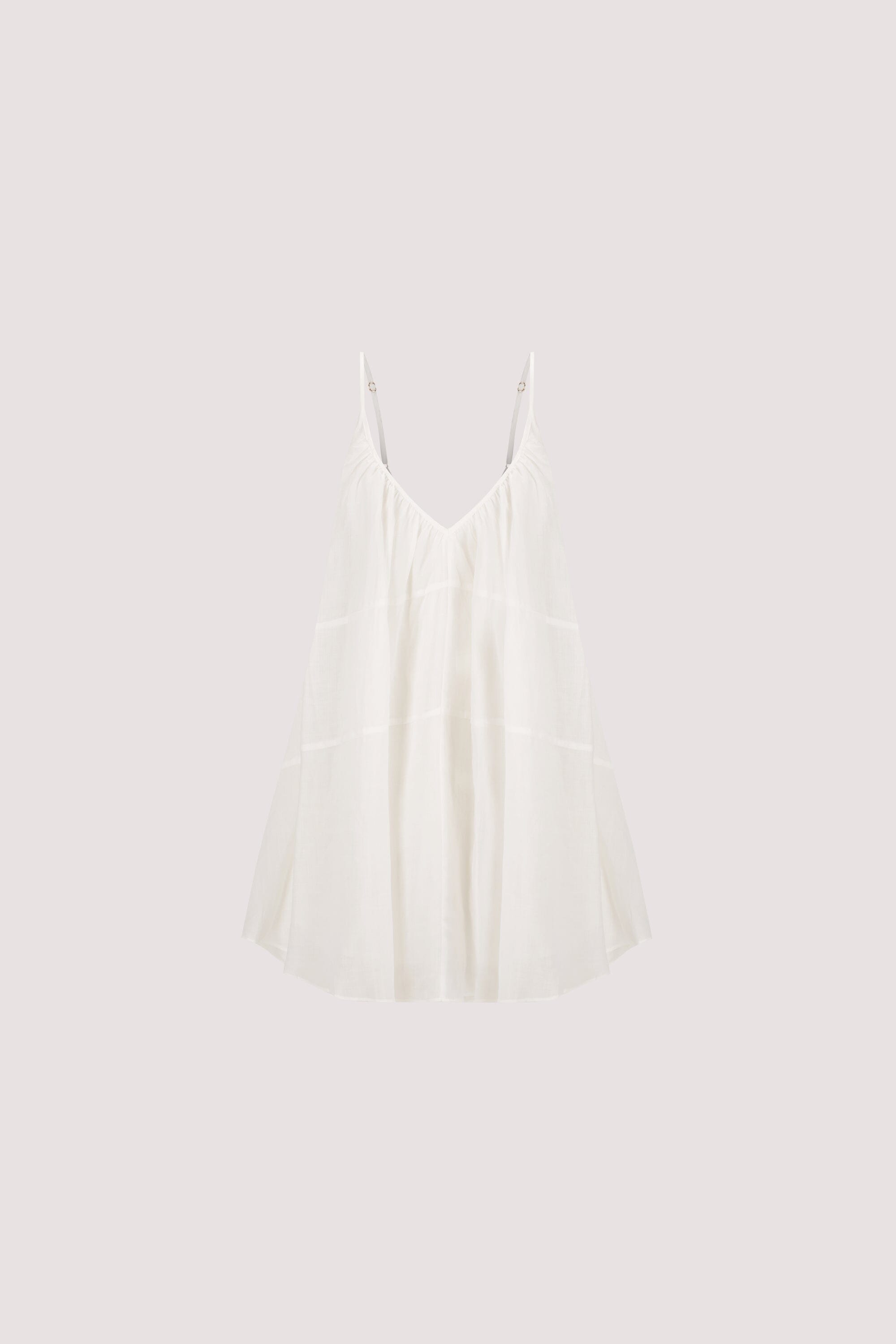 KAHN WHITE RAMIE MINI DRESS