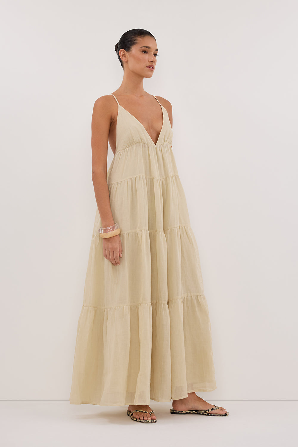 LIZA PLASTER RAMIE MIDI DRESS Clothing DISSH Boutiques 