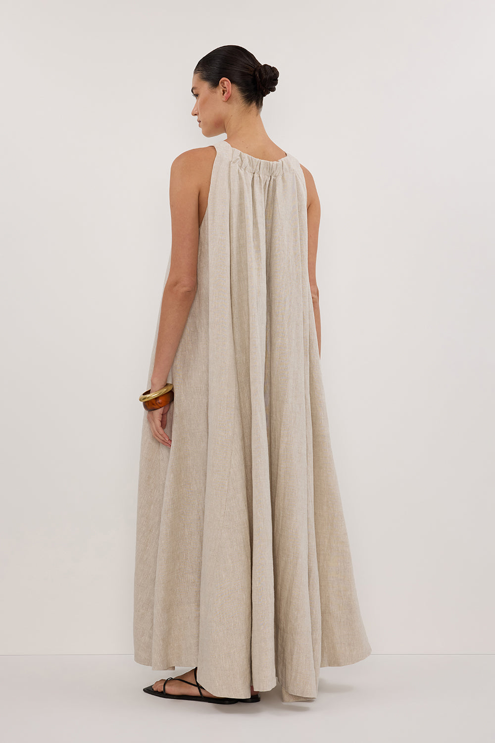 ISABELLE NATURAL LINEN MIDI DRESS Clothing DISSH Boutiques 