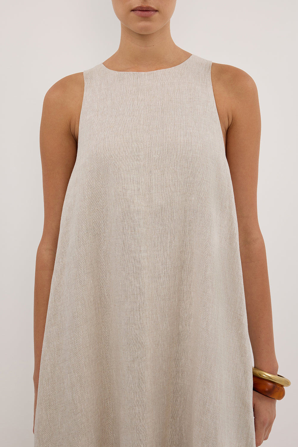 ISABELLE NATURAL LINEN MIDI DRESS Clothing DISSH Boutiques 