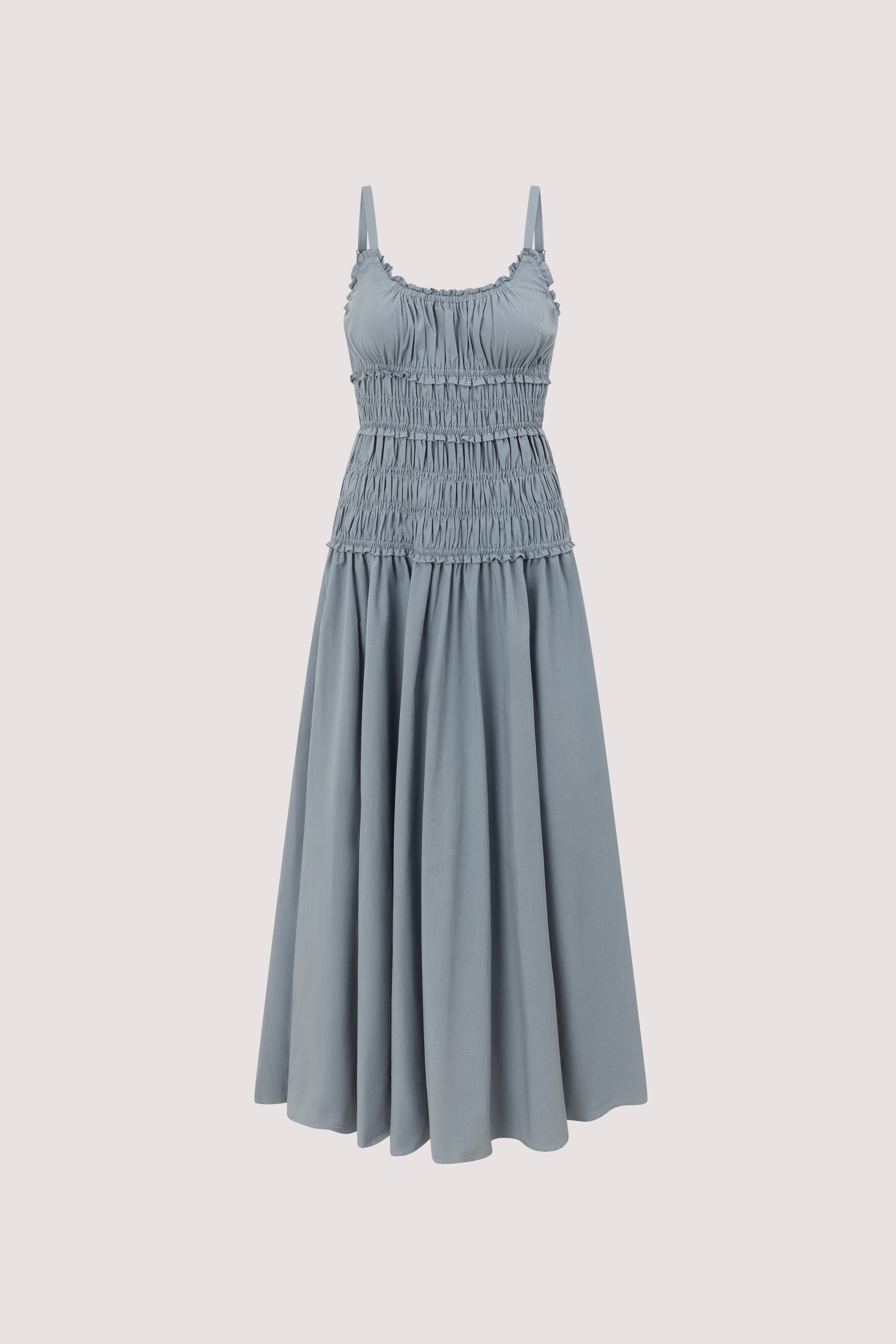 TOBY SLATE COTTON MIDI DRESS