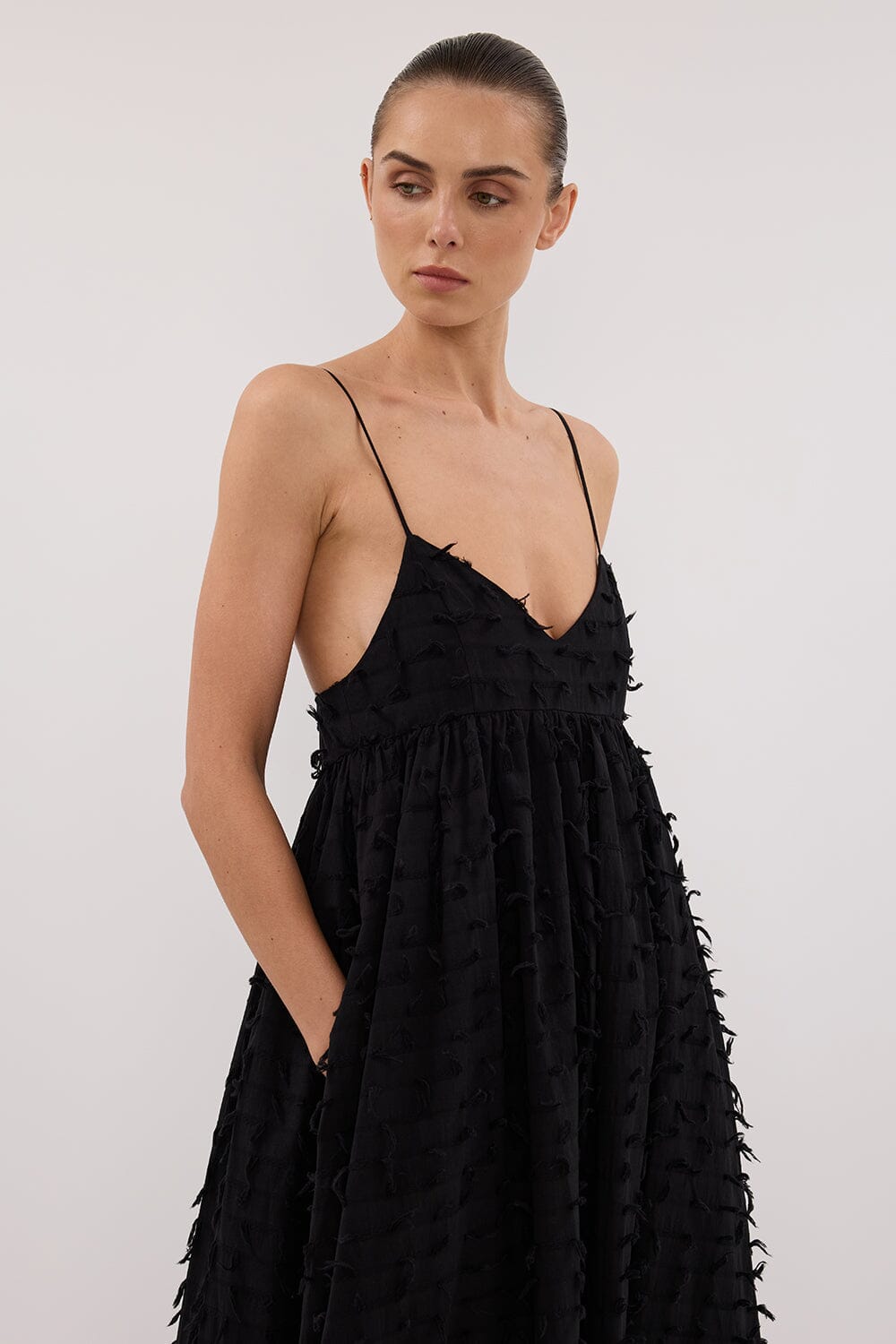 PALOMA BLACK BABYDOLL DRESS Clothing DISSH Boutiques 