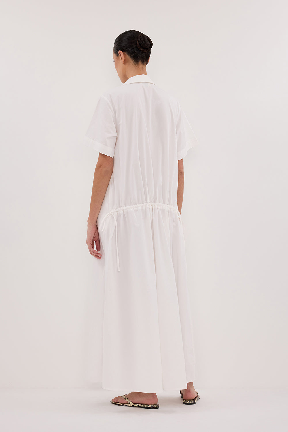 VIOLET WHITE SHIRT MIDI DRESS Clothing DISSH Boutiques 
