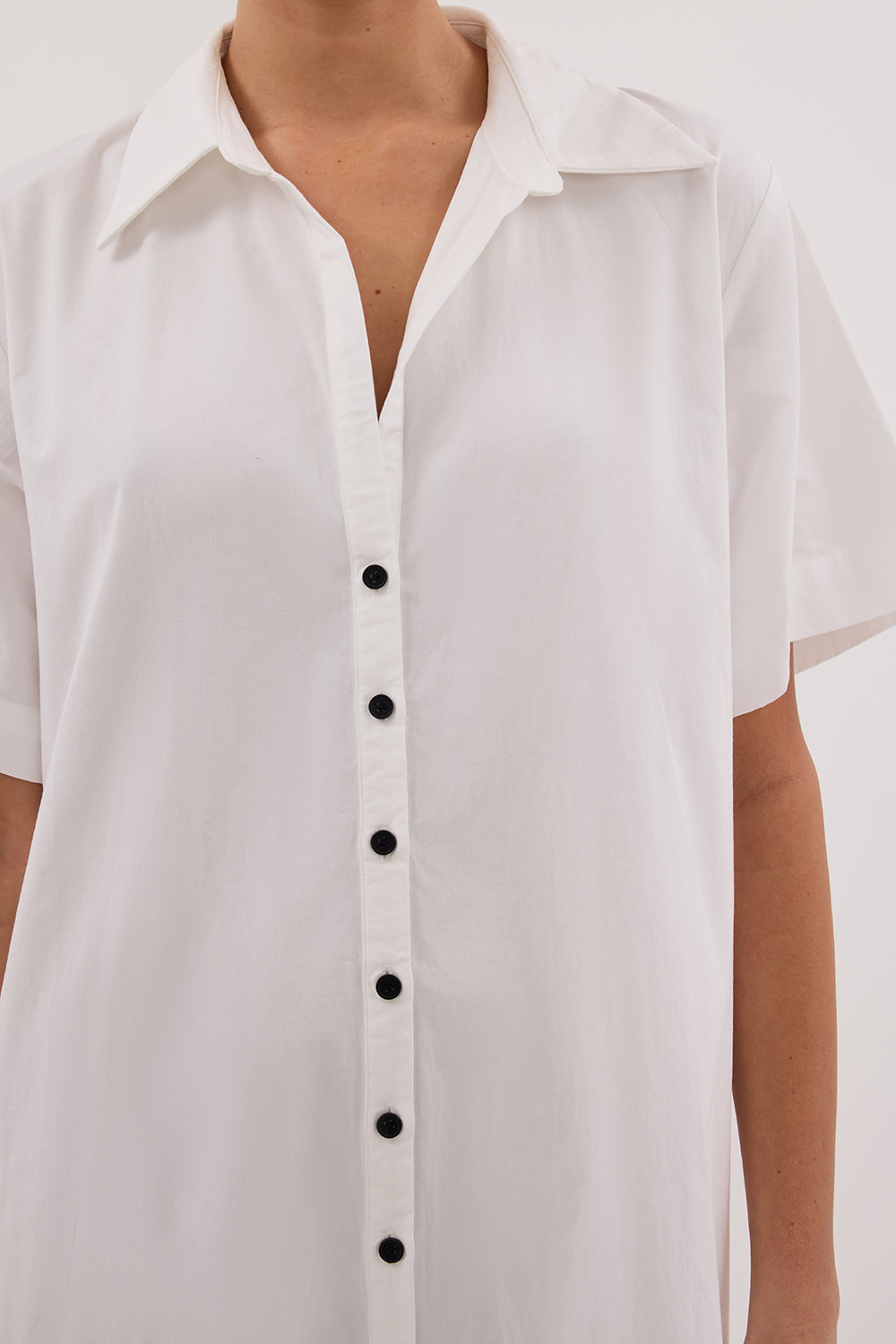 VIOLET WHITE SHIRT MIDI DRESS Clothing DISSH Boutiques 