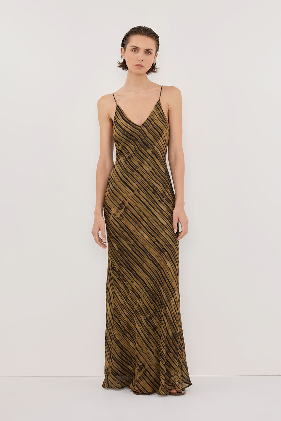 FLEUR DARK CHOC SLIP MIDI DRESS Clothing DISSH Boutiques 6 DARK CHOCOLATE 
