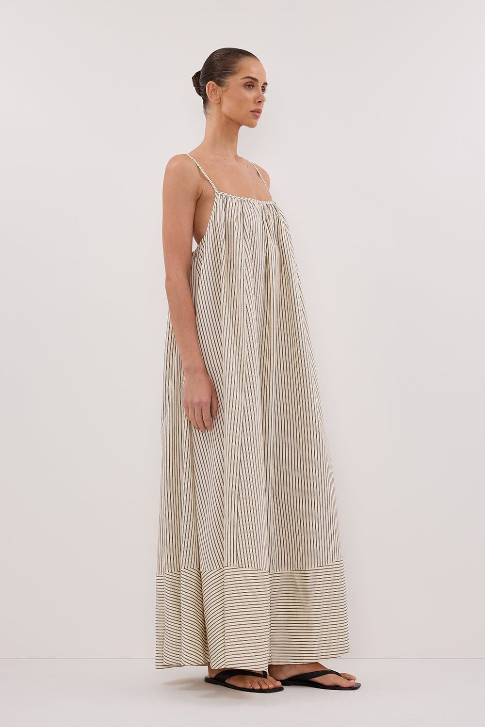 PALMA CREAM SILK BLEND MIDI DRESS Clothing DISSH Boutiques 