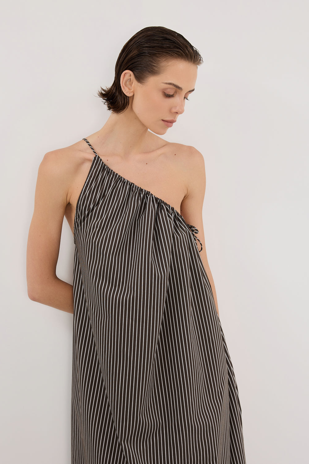 PALMA B.CHOC SILK BLEND MIDI DRESS Clothing DISSH Boutiques 