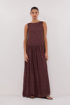 MELROSE WALNUT MIDI DRESS