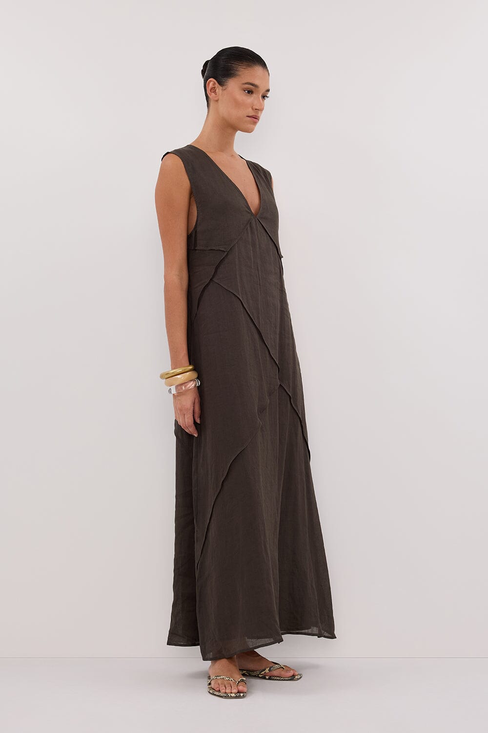 JONA PETROL RAMIE MIDI DRESS Clothing DISSH Boutiques 