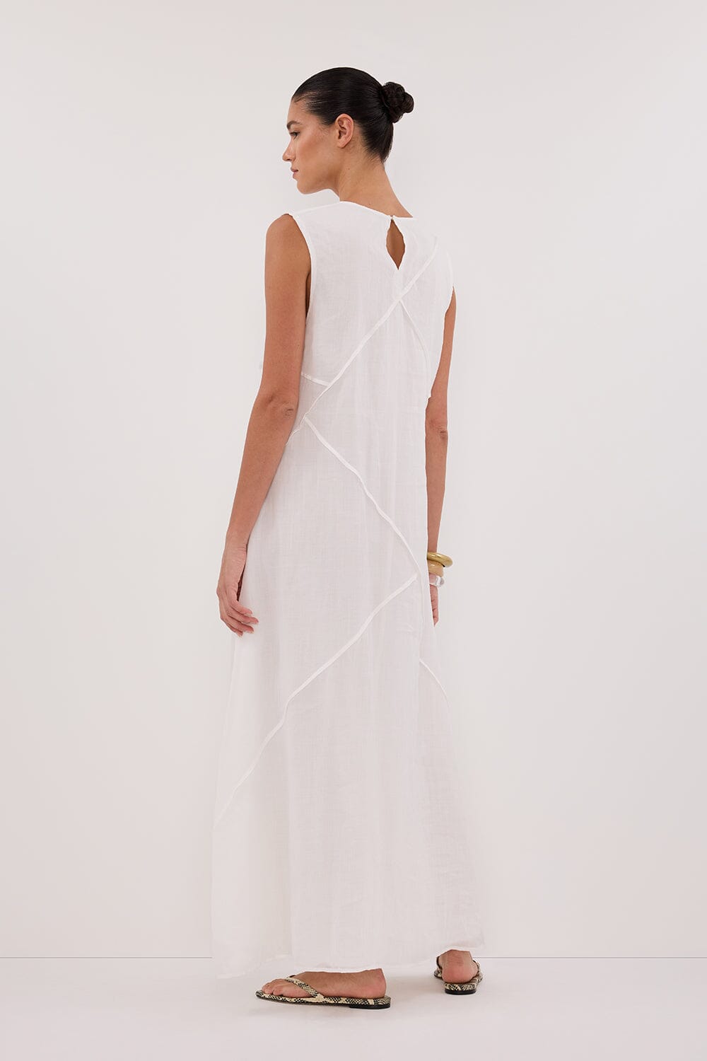 JONA WHITE RAMIE MIDI DRESS Clothing DISSH Boutiques 