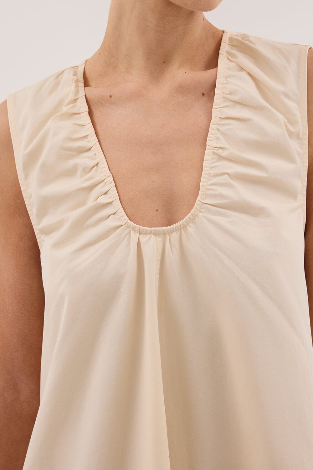 GABBY BUTTERMILK COTTON MINI DRESS Clothing DISSH Boutiques 