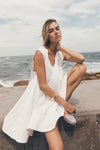 GABBY WHITE COTTON MINI DRESS