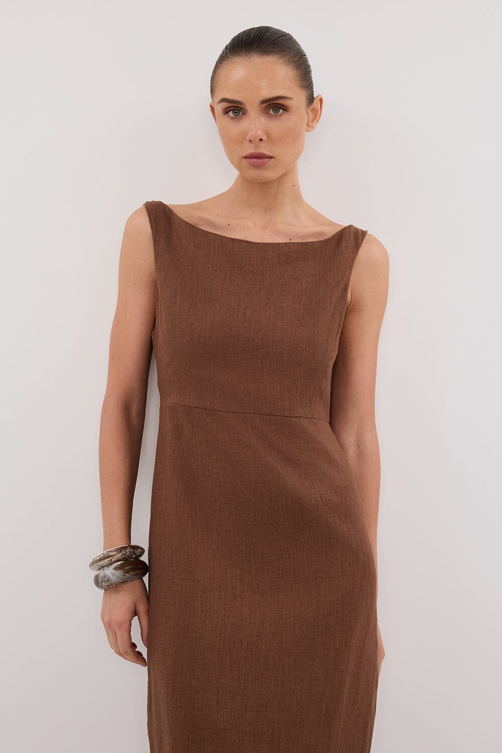 JULE FONDANT LINEN MIDI DRESS Clothing DISSH Boutiques 