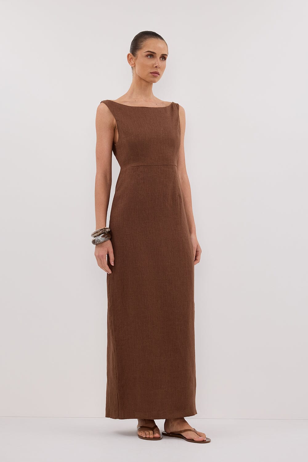 JULE FONDANT LINEN MIDI DRESS Clothing DISSH Boutiques 
