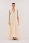 GABBY BUTTERMILK COTTON MIDI DRESS