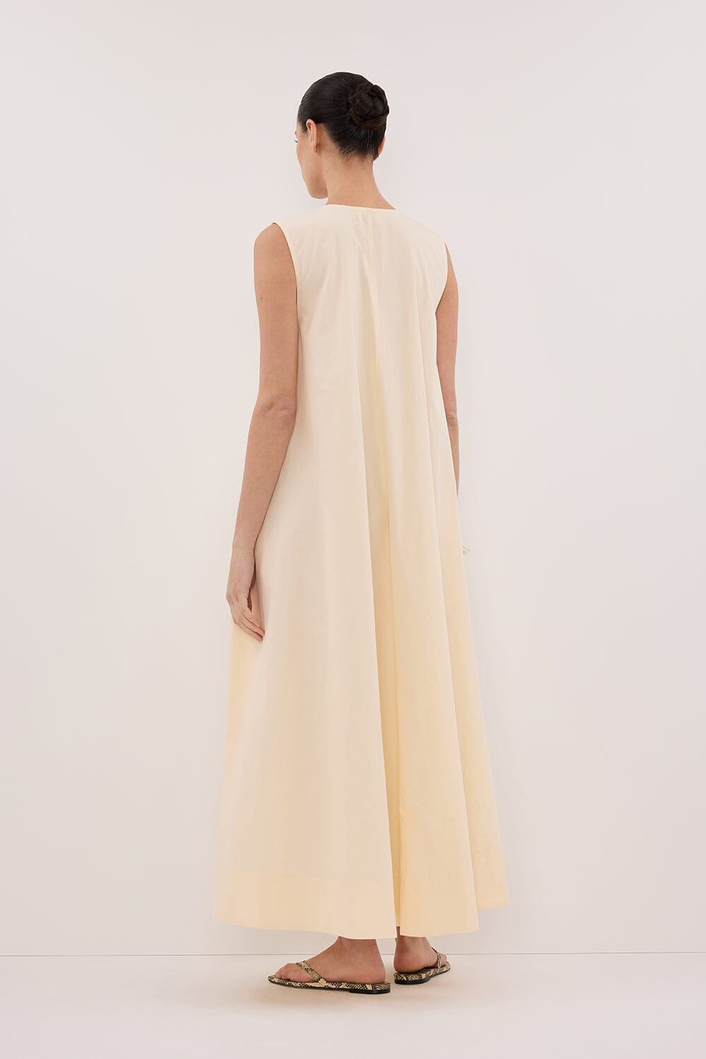 GABBY BUTTERMILK COTTON MIDI DRESS Clothing DISSH Boutiques 