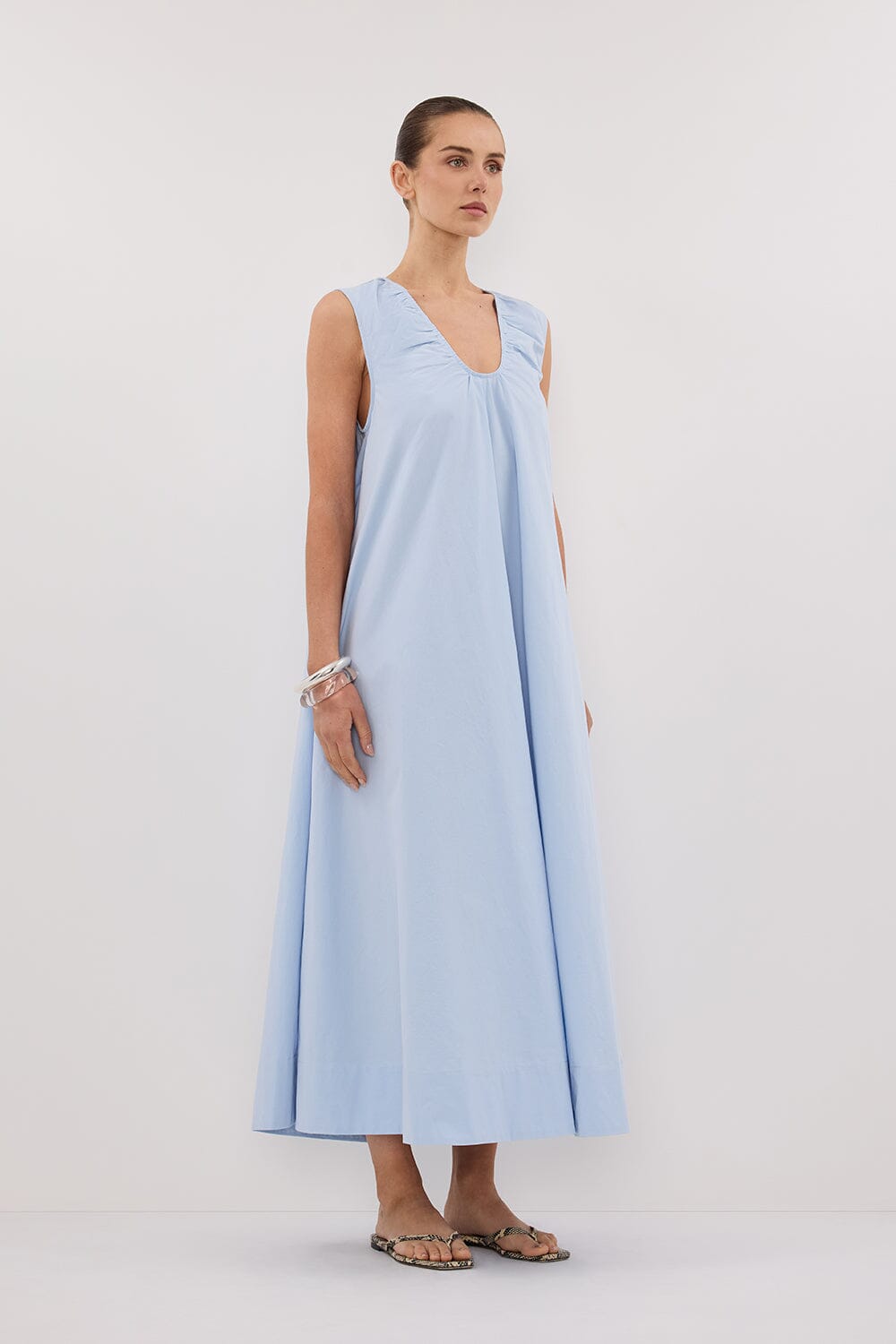 GABBY CORNFLOWER COTTON MIDI DRESS Clothing DISSH Boutiques 