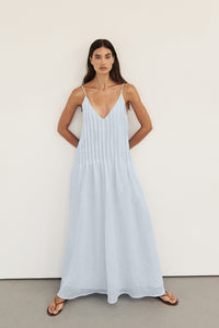 TAHLIA CORNFLOWER RAMIE MIDI DRESS